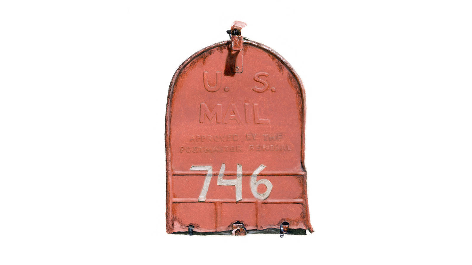 <h3 style="text-align: center; padding: 50px;"><span class="text-Intro-style">A mailbox outside the 19th-century caretaker’s house Heckel stayed in during her residency at Weir Farm National Historic Site in Connecticut. Colored pencil on paper, 2016.</span></h3>