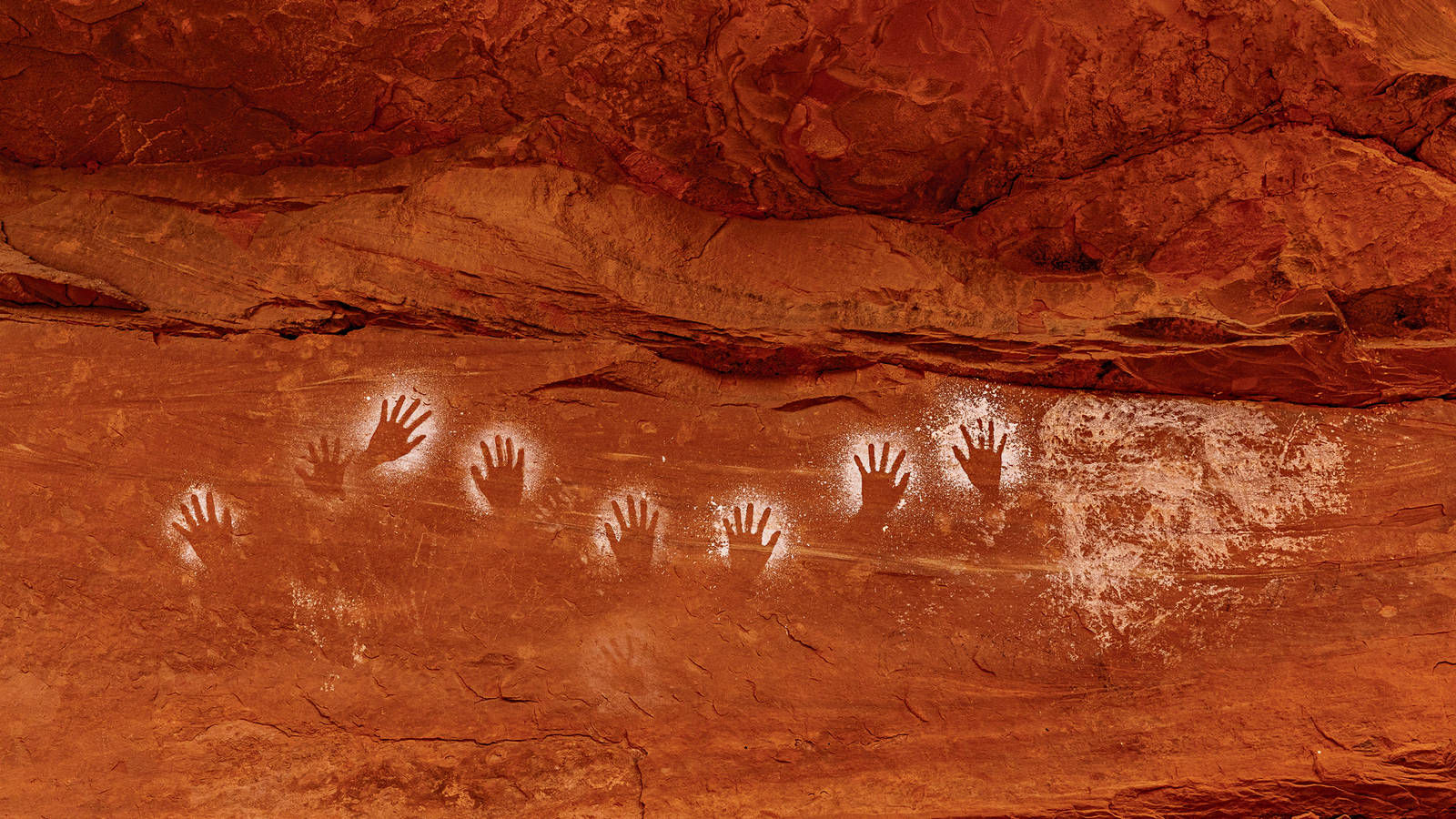 <h3 style="text-align: center; padding: 50px;"><span class="text-Intro-style">These painted outlines of human hands are in an area of Bears Ears that the Trump administration removed from the monument — illegally, according to NPCA. “I love handprints because they’re so personal,” Alvarez said. “I think of them as self-portraits ... Even looking at them on the screen, I can’t resist <br />holding my hand up to see how my hand compares.” © STEPHEN ALVAREZ</span></h3>