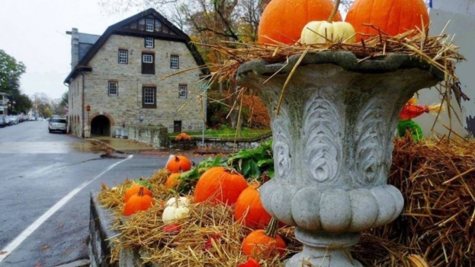 <p>Historic Blairstown Village decorated for Fall Fest.</p>