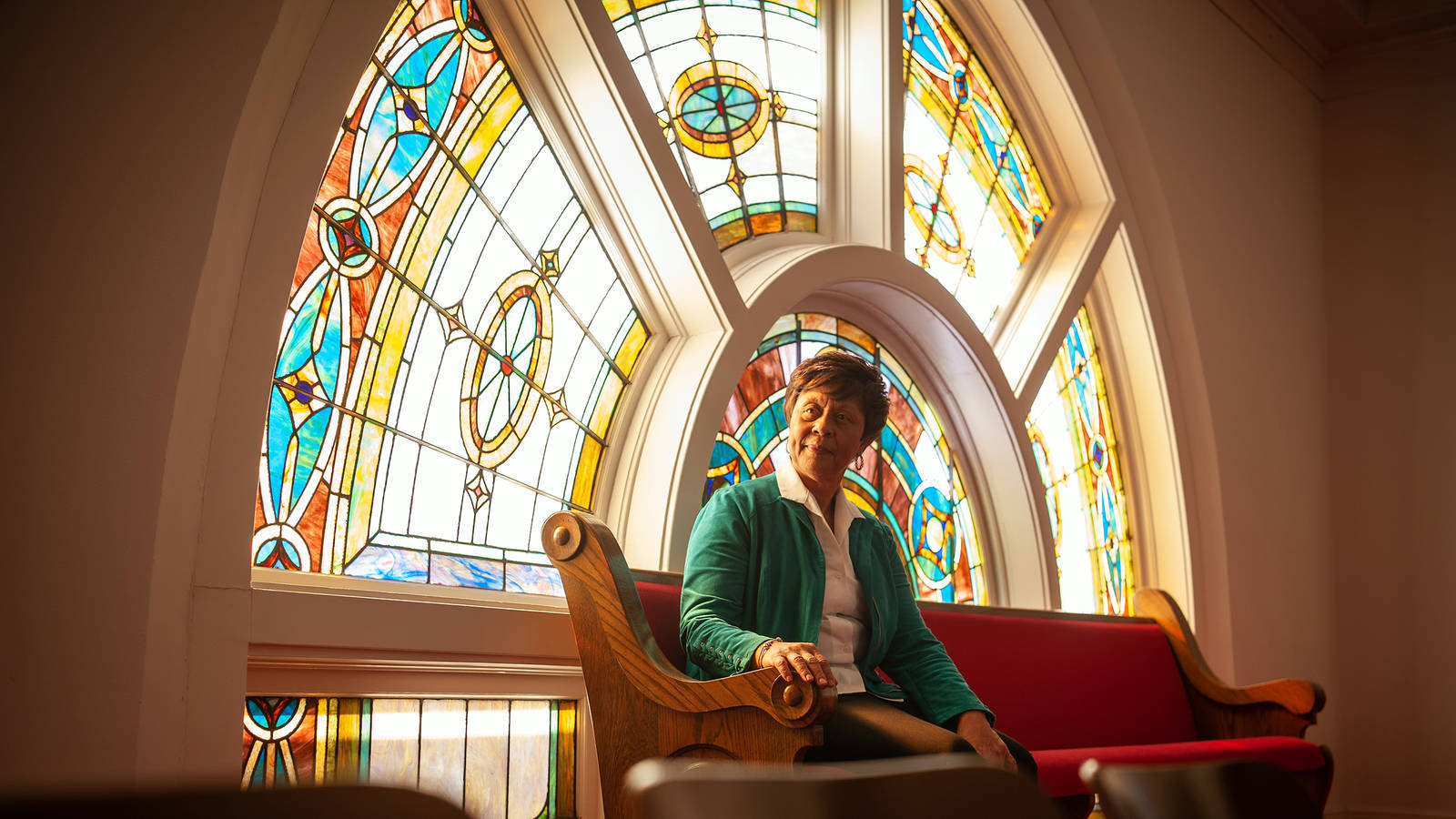<p>Carolyn McKinstry at the 16th Street Baptist Church in Birmingham, Alabama. McKinstry was there on September 15, 1963, when the Ku Klux Klan bombed the church, killing four young girls.</p>