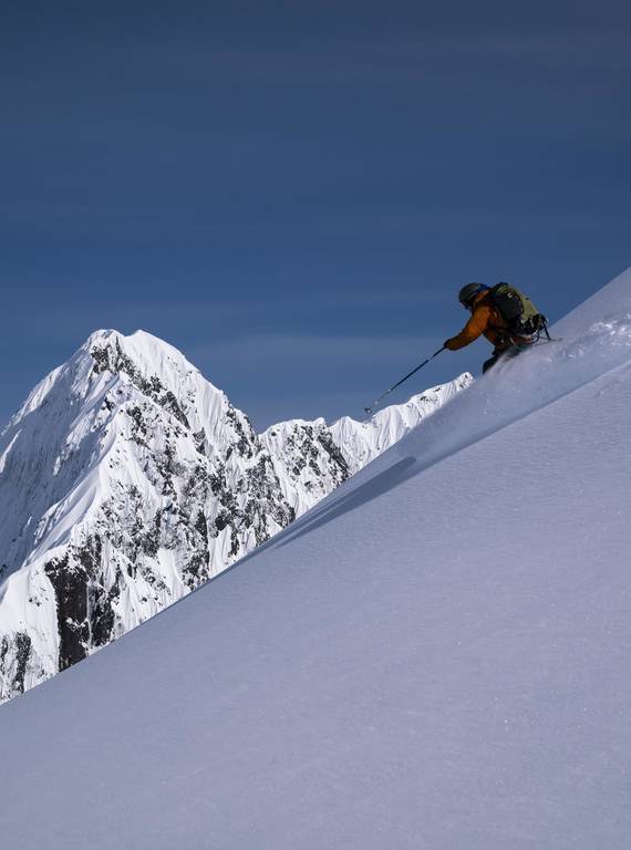 <p>While the friends had mapped out which mountains they planned to ski prior to arriving in Alaska, physically being in the landscape and discovering which slopes were safest and had the best snow ultimately dictated their routes.</p>