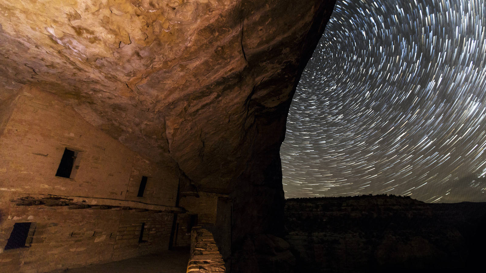 <p>Star trails at Balcony House, Mesa Verde National Park, Colorado.</p>