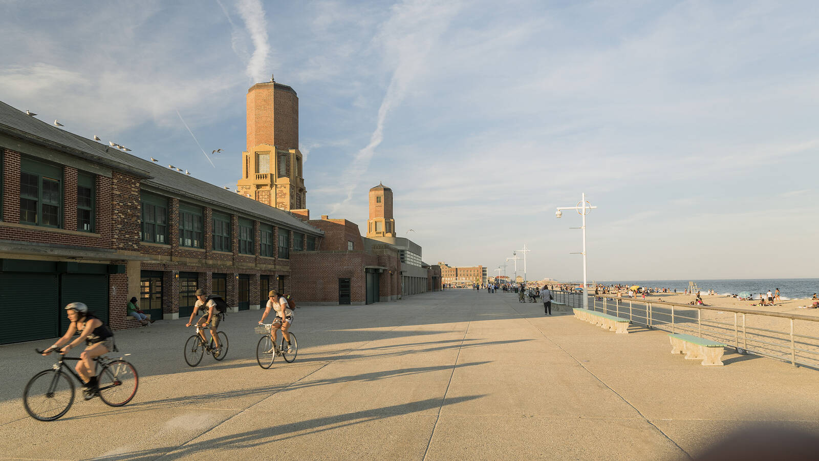 <p>The Art Deco batthouse at Jacob Riis Park is in the process of being rehabilitated.</p>