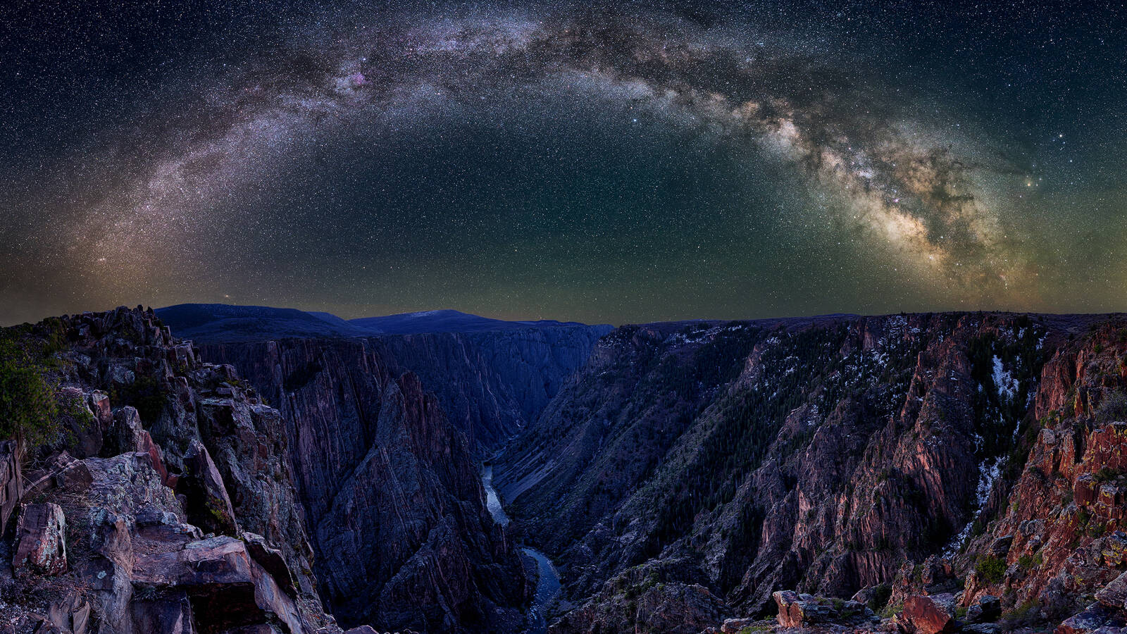 <p>Black Canyon of the Gunnison is known for its dark skies. The author lucked out and happened to visit the park during the peak of the Perseids, an annual meteor shower.</p>