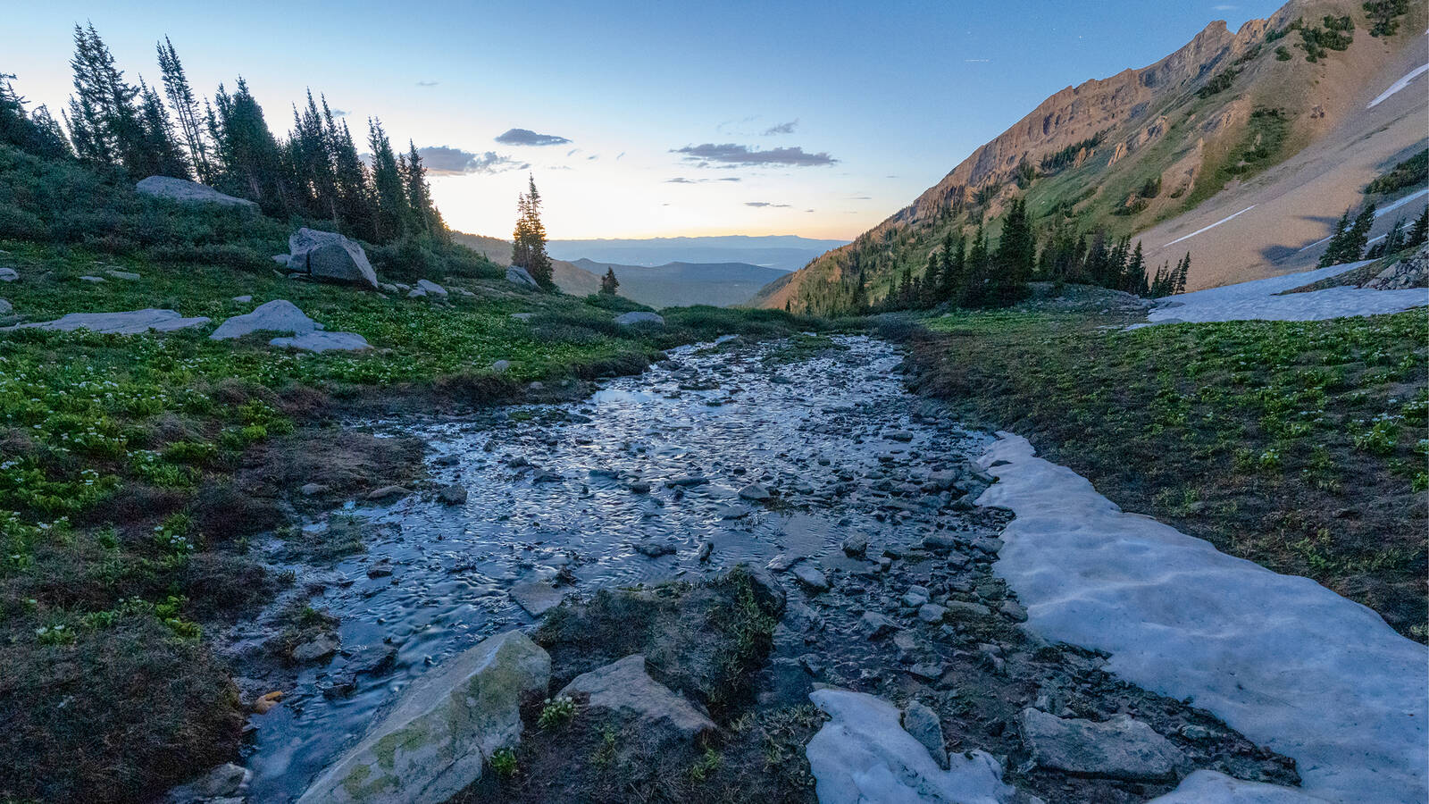 <p>The Colorado River headwaters start as snowmelt in Rocky Mountain National Park. </p>