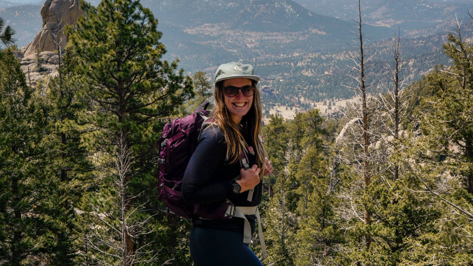 <p>Kate exploring Rocky Mountain National Park</p>