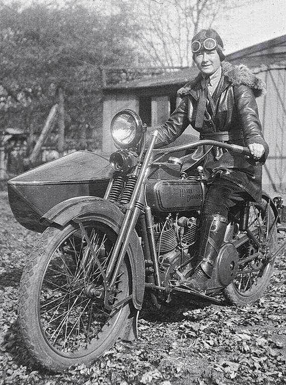 <p>Lindsley traveled across the country on her Harley-Davidson in 1924, returning home to Yellowstone where she would become the park’s first full-time female ranger.</p>