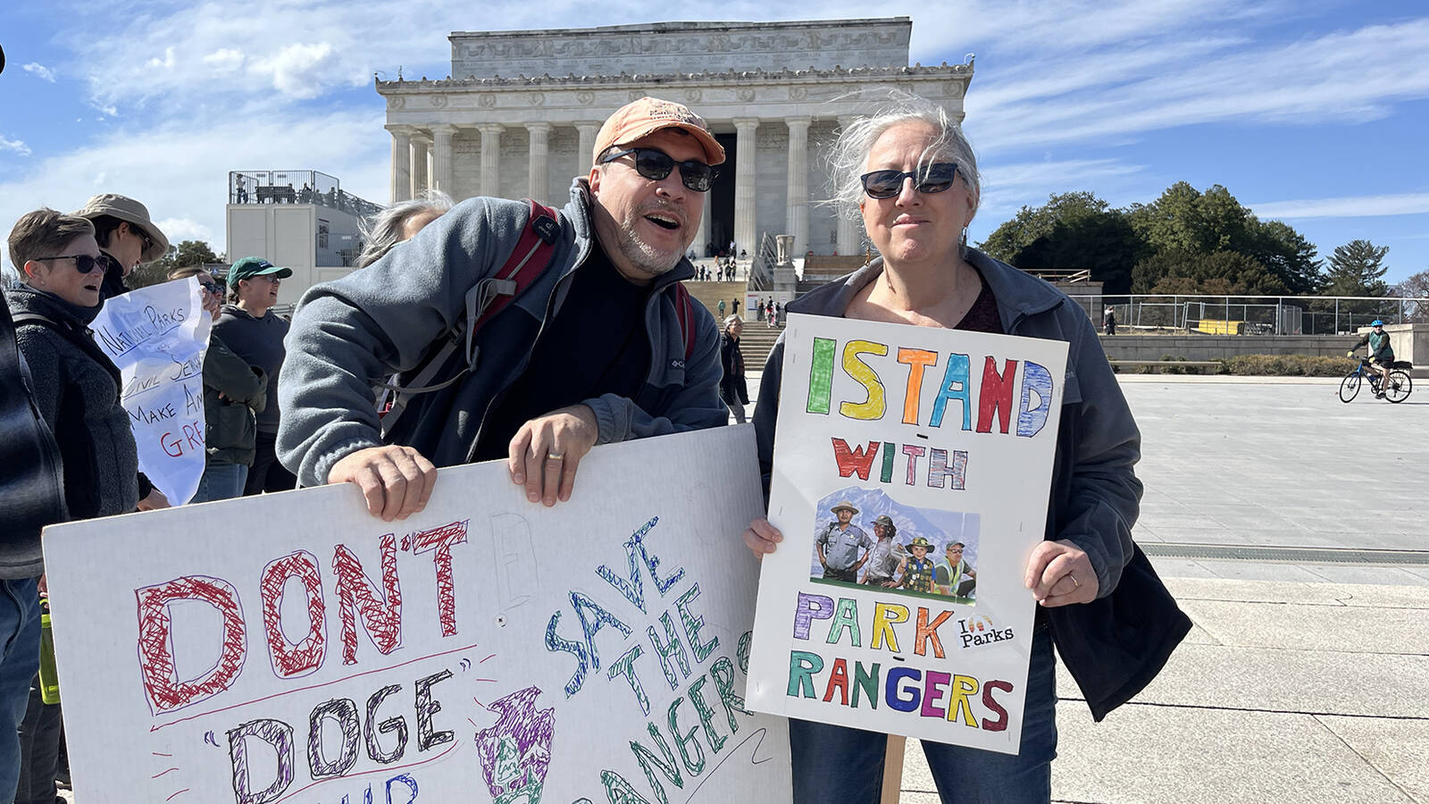 <p>National park supporters rally at an event held at the Lincoln Memorial in early March 2025 in Washington, D.C.</p>