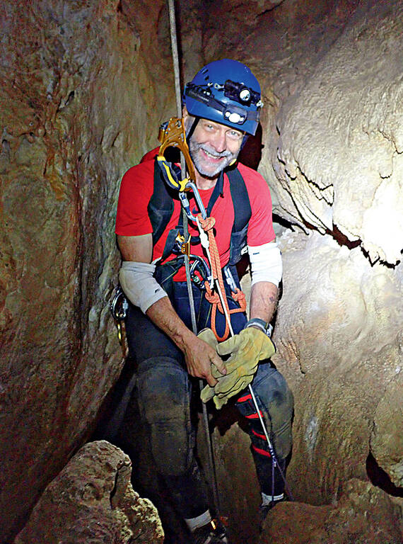<p>Michael Mansur has been repairing broken cave formations on public lands since 2018.</p>