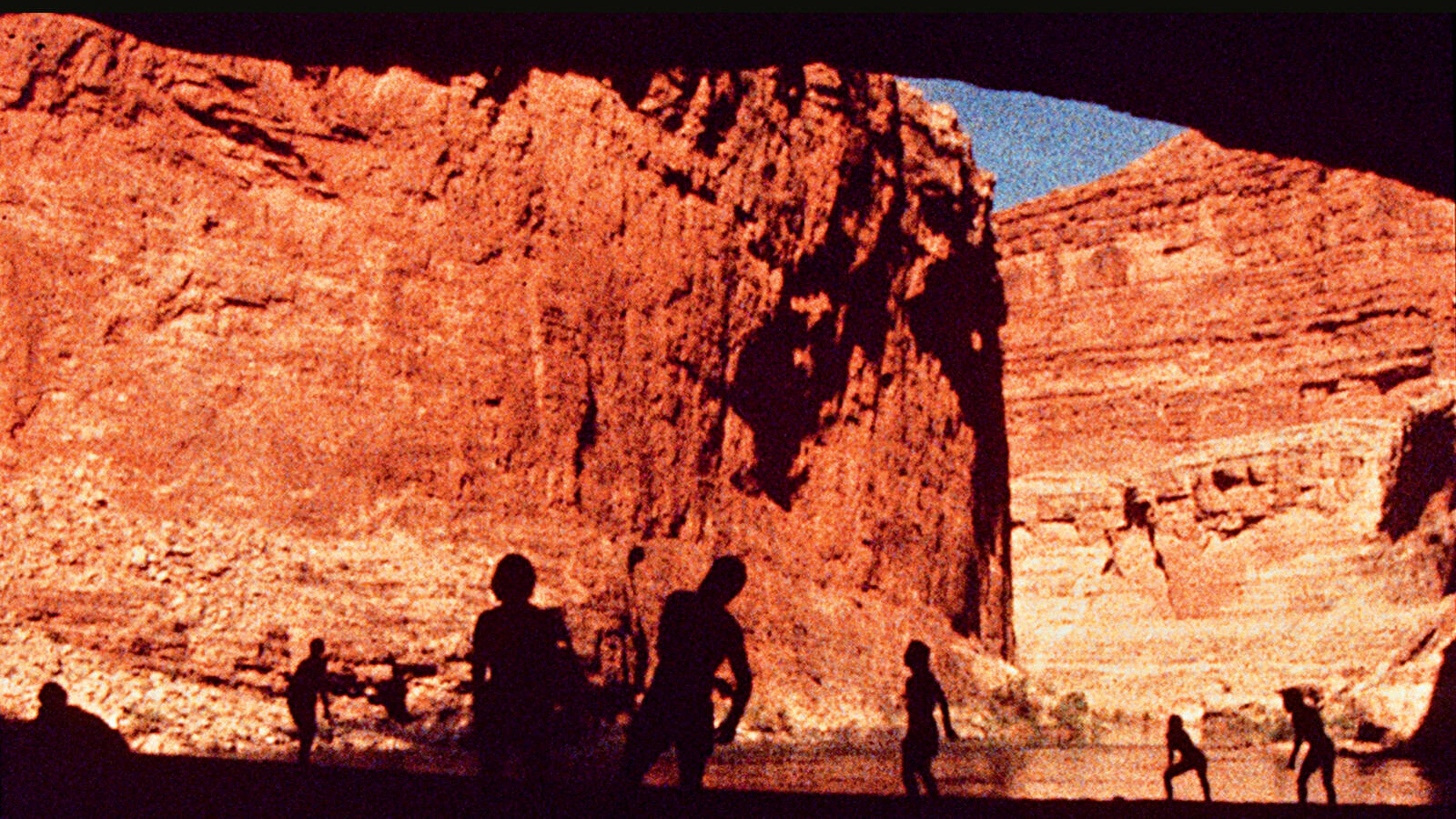 <p>Playing baseball in the Grand Canyon in a scene from "Riverdogs."</p>