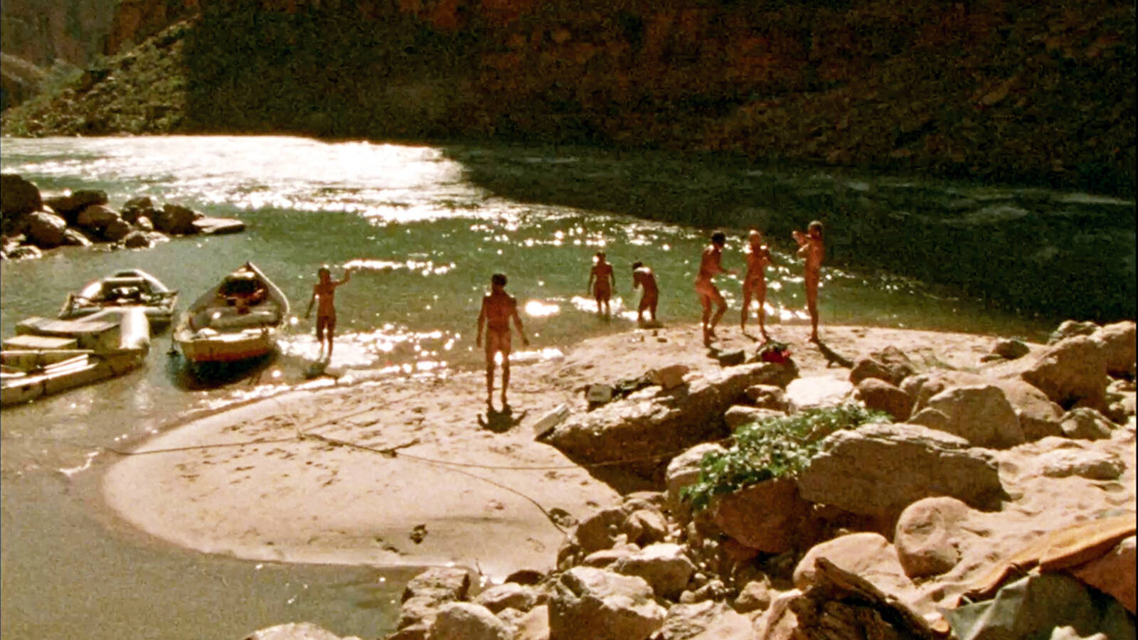 <p>A still from “Riverdogs,” which Moss filmed in 1978 on a 35-day trip through the Grand Canyon.</p>