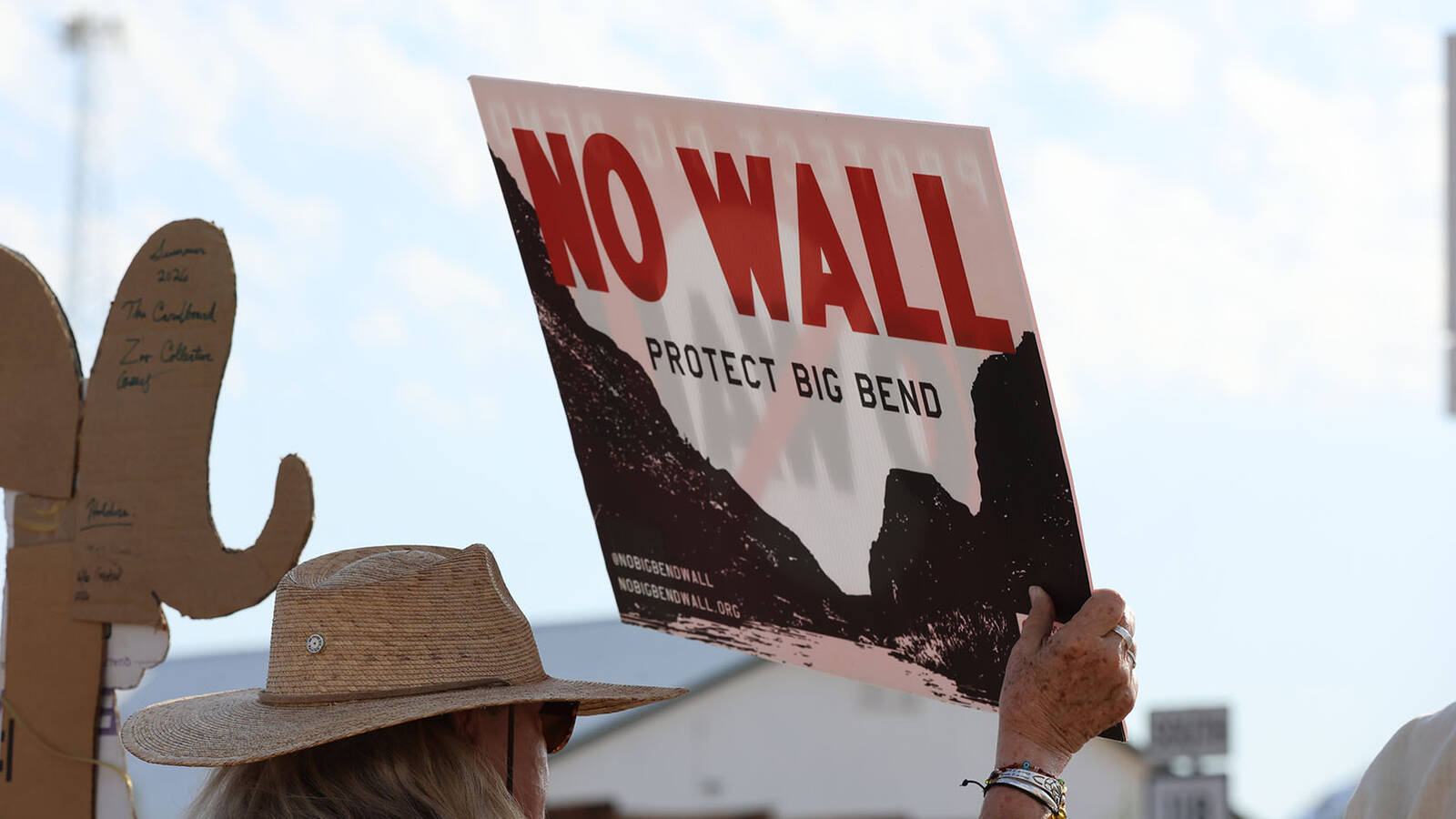 <p>Protesters have been gathering at Big Bend National Park since the border infrastructure construction began. </p>