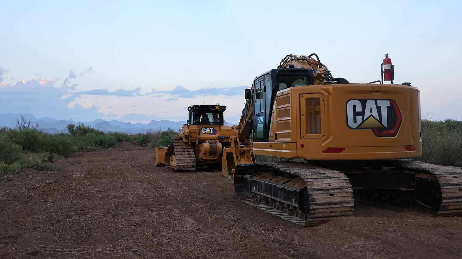 <p>Two bulldozers in a newly created road in Big Bend National Park, August 2026.</p>