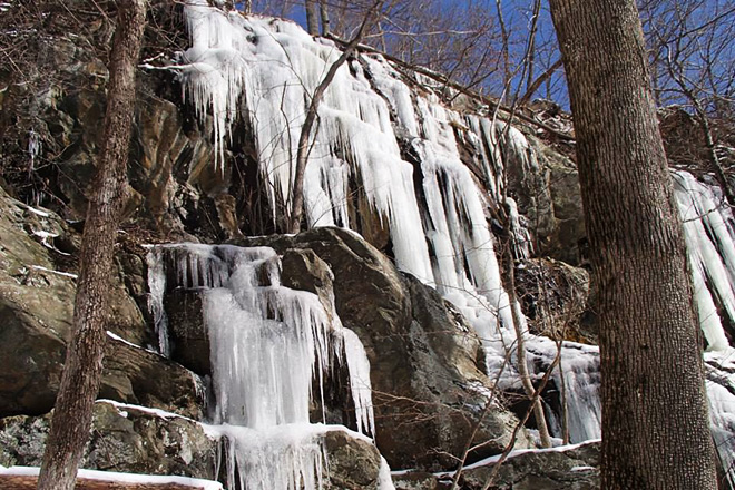 Frozen waterfalls in Shenandoah's Whiteoak Canyon. 